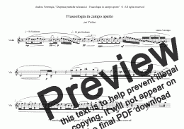 page one of A. Verrengia, "Fraseologia in campo aperto" (esemplificazione didattica strumentata per Violino)