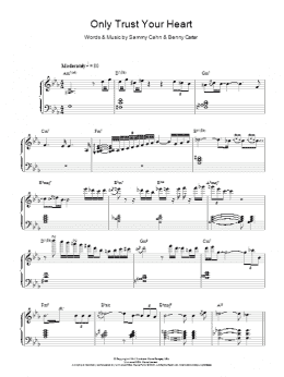 page one of Only Trust Your Heart (Piano, Vocal & Guitar Chords)