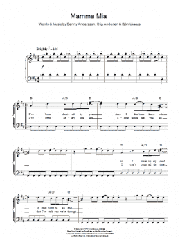 page one of Mamma Mia (Piano & Vocal)