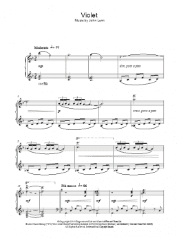 page one of Violet (Piano Solo)
