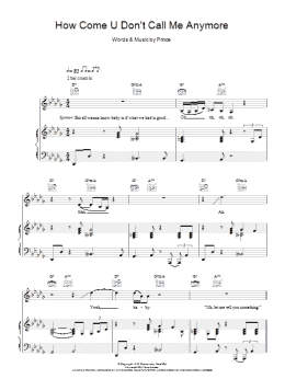 page one of How Come U Don't Call Me Anymore (Piano, Vocal & Guitar Chords)