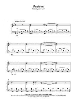 page one of Fashion (Piano Solo)