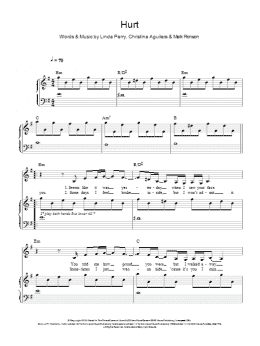 page one of Hurt (Piano, Vocal & Guitar Chords)