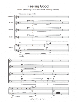 page one of Feeling Good (SATB Choir)