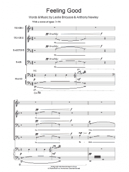 page one of Feeling Good (TTBB Choir)