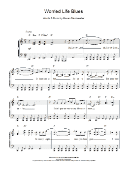 page one of Worried Life Blues (Piano & Vocal)