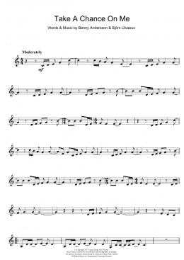 page one of Take A Chance On Me (Clarinet Solo)