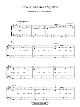page one of If You Could Read My Mind (Piano & Vocal)