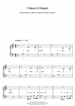 page one of I Have A Dream (5-Finger Piano)