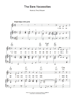 page one of The Bare Necessities (Piano, Vocal & Guitar Chords)