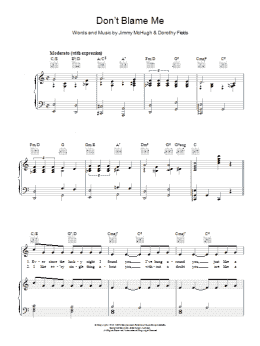 page one of Don't Blame Me (Piano, Vocal & Guitar Chords)