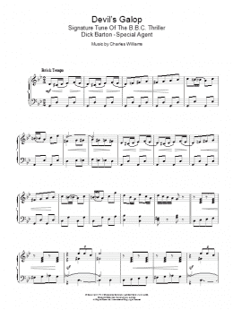 page one of Devil's Galop (Theme to Dick Barton) (Piano Solo)