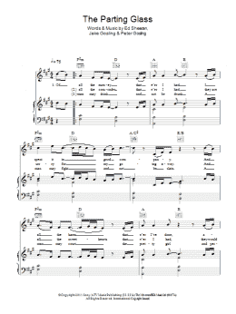 page one of The Parting Glass (Piano, Vocal & Guitar Chords)