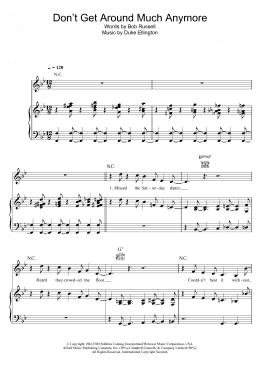 page one of Don't Get Around Much Anymore (Piano, Vocal & Guitar Chords)
