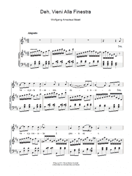 page one of Deh, Vieni Alla Finestra (Serenade) (Piano & Vocal)