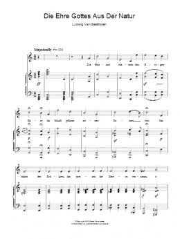 page one of Die Ehre Gottes Aus Der Natur Op.48 No.4 (Piano & Vocal)