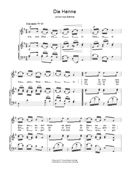 page one of The Hen (Die Henne) (Piano & Vocal)