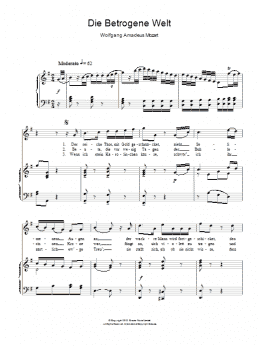 page one of Die Betrogene Welt (The Deceiving World) K.474 (Piano & Vocal)
