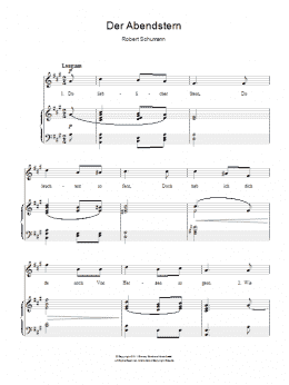 page one of The Evening Star (Der Abendstern) (Piano & Vocal)