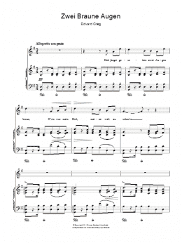 page one of Two Brown Eyes (Zwei Braune Augen) (Piano & Vocal)