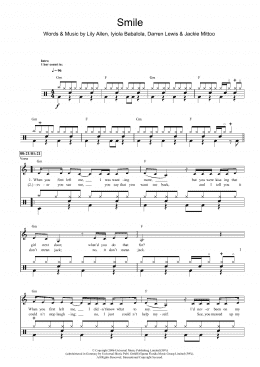 page one of Smile (Drums)