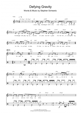 page one of Defying Gravity (from Wicked) (Drums)