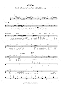 page one of Alone (Drums)