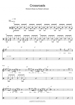 page one of Crossroads (Drums)