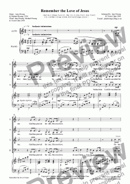 page one of Remember the Love of Jesus ( SATB + Pno. )