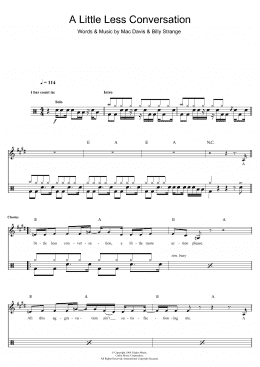 page one of A Little Less Conversation (Drums)