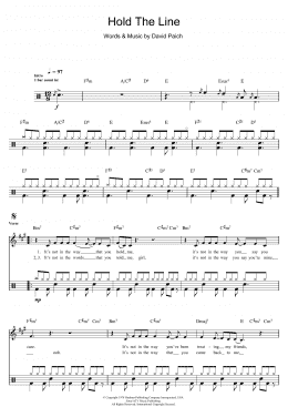page one of Hold The Line (Drums)