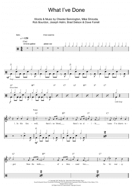 page one of What I've Done (Drums)