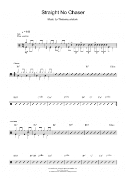 page one of Straight No Chaser (Drums)