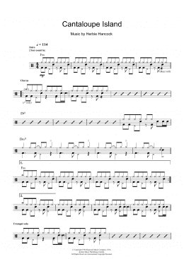 page one of Cantaloupe Island (Drums)