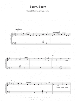 page one of Boom Boom (Easy Piano)