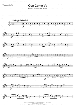 page one of Oye Como Va (Trumpet Solo)