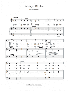 page one of Lieblingsplatzchen (Piano & Vocal)