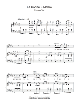 page one of La Donna E Mobile (Piano & Vocal)