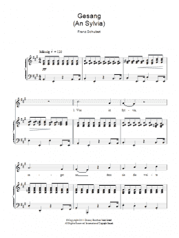 page one of Gesang An Sylvia (Piano & Vocal)