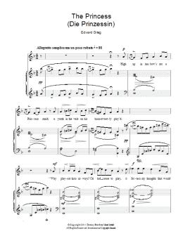 page one of The Princess (Die Prinzessin) (Piano & Vocal)