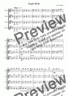 page one of Jingle Bells (flute quartet)