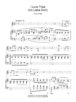 page one of I Love Thee (Ich Liebe Dich) (Piano & Vocal)