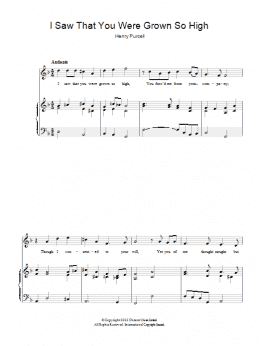page one of I Saw That You Were Grown So High (Piano & Vocal)