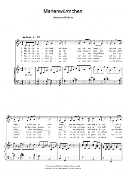 page one of Marienwurmchen (Piano & Vocal)