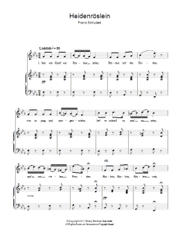 page one of Heidenroslein (Piano & Vocal)