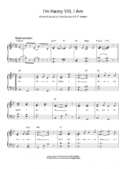 page one of I'm Henry VIII, I Am (Piano & Vocal)