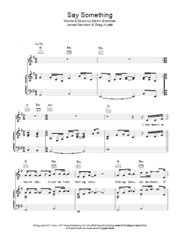 page one of Say Something Now (Piano, Vocal & Guitar Chords)