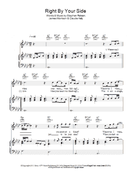 page one of Right By Your Side (Piano, Vocal & Guitar Chords)