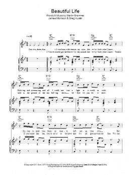 page one of Beautiful Life (Piano, Vocal & Guitar Chords)