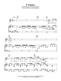 page one of 6 Weeks (Piano, Vocal & Guitar Chords)